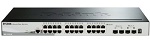 Коммутатор D-LINK DGS-1510-28XMP/ME/A1A, L2 Managed Switch with 24 10/100/1000Base-T ports and 4 10GBase-X SFP+ ports (24 PoE ports 802.3af/802.3at (30 W), PoE