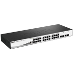 Коммутатор D-LINK DGS-1210-28/ME/A2A, L2 Managed Switch with 24 10/100/1000Base-T ports and 4 1000Base-X SFP ports.16K Mac address, 802.3x Flow Control, 4K of 80