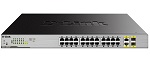 Коммутатор D-LINK DGS-1026MP/A1A, L2 Unmanaged Switch with 24 10/100/1000Base-T ports and 2 100/1000Base-T SFP combo-ports (24 PoE ports 802.3af/802.3at (30 W),