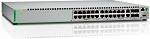 AT-GS924MPX-50 Коммутатор Allied Telesis Gigabit Ethernet Managed switch with 24 10/100/1000T POE ports, 2 SFP/Copper combo ports, 2 SFP/SFP+ uplink slots, single fixed AC pow