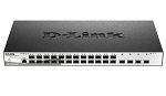 DGS-1210-28XS/ME/B1A Коммутатор D-LINK Managed L2 Metro Ethernet Switch 24x1000Base-X SFP, 4x10GBase-X SFP+, CLI, RJ45 Console, RPS