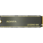 1967144 SSD A-DATA ADATA LEGEND 800, 1000GB, M.2(22x80mm), NVMe 1.4, PCIe 4.0 x4, 3D NAND, ALEG-800-1000GCS