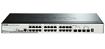 Коммутатор D-LINK DGS-1510-28P/A1A, PROJ L2+ Smart Switch with 24 10/100/1000Base-T ports and 2 1000Base-X SFP ports and 2 10GBase-X SFP+ ports (24 PoE ports 802