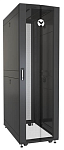 VR3100 Vertiv Rack 42U 1998mm H x 600mm W x 1115mm D with 77% Perforated Locking Front Door, 77% Perforated Split Locking Rear Doors, Color RAL 7021 Black gr