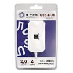 1953481 5bites HB24-207WH Концентратор 4*USB2.0 / USB 60CM / WHITE