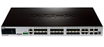 Коммутатор D-LINK DGS-3420-28SC, 24-ports SFP L2+ Stackable Management Switch with 4 Combo ports 10/100/1000Base-T/SFP and 4-ports SFP+