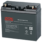 1000612795 Батарея POWERCOM PM-12-17, напряжение 12В, емкость 17А*ч, макс. ток разряда 255А, макс. ток заряда 5.1А, свинцово-кислотная типа AGM, тип клемм
