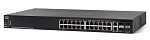 111303 Коммутатор CISCO [SG350X-24PD-K9-EU] SB [SG350X-24PD] 24-Port 2.5G PoE Stackable Managed Switch, 24x PoE, из них 4x PoE++ 60Вт, суммарно раздаёт 375 В