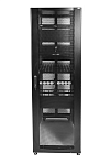 ШТК-СП-48.8.12-48АА-9005 ЦМО Шкаф серверный ПРОФ напольный 48U (800x1200) дверь перфор., задние двойные перфор., черный, в сборе