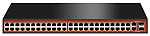 WI-PS150GFV Коммутатор Wi-Tek Неуправляемый 48 PoE портов 100Base-TX + 2 Combo 1000Base-T/SFPPoE IEEE 802.3at/af до 30Вт на портQoS на основе портавнутренний блок