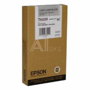806262 Картридж струйный Epson T6039 C13T603900 светло-серый (220мл) для Epson St Pro 7880/9880