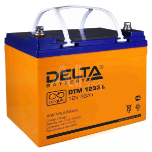 1621999 Delta DTM 1233 L (33А\ч, 12В) свинцово- кислотный аккумулятор