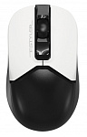 1454150 Мышь A4Tech Fstyler FG12 Panda белый/черный оптическая (1200dpi) беспроводная USB (3but)