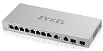 XGS1210-12-ZZ0101F Коммутатор Zyxel Networks Мультигигабитный Smart L2 Zyxel XGS1210-12, 8xGE, 2x1/2,5GE, 2xSFP+, настольный, бесшумный