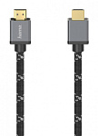 1563203 Кабель аудио-видео Hama H-205240 HDMI (m)/HDMI (m) 3м. позолоч.конт. черный/серый (уп.:1шт) (00205240)