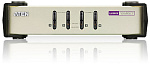 1000169877 4-х порт. переключатель, электрон., KVM, 1 user PS2/USB+VGA => 4 cpu PS2/USB+VGA, со шнурами PS2/USB 2х1.2+2х1.8м., 2048x1536, настол., без OSD,