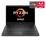 1000584018 Ноутбук HP15s-eq1217ur 15.6"(1920x1080 IPS)/AMD Ryzen 3 3250U(2.6Ghz)/4096Mb/256PCISSDGb/noDVD/Int:AMD Radeon Integrated Graphics /Cam/BT/WiFi/41WHr