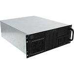 1888992 Procase RE411-D6H8-FE-65 Корпус 4U server case,6x5.25+8HDD,черный,без блока питания,глубина 650мм,MB EATX 12"x13", панель вентиляторов 3*120x25 PWM
