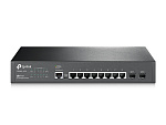 109125 Коммутатор TP-Link [T2500G-10TS] T2500G-10TS 8 портов RJ45 10/100/1000 Мбит/с + 2 гигабитных слота SFP, VLAN на базе порта/тэга/MAC-адреса/протокола,