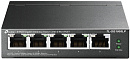 1000586318 Коммутатор TP-Link Коммутатор/ 5-port Gigabit unmanaged switch with 4 PoE + ports, metal case, desktop installation, PoE budget-40W