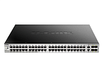 Коммутатор D-LINK DGS-3130-54PS/A1A, PROJ L2+ Managed Switch with 48 10/100/1000Base-T ports and 2 10GBase-T ports and 4 10GBase-X SFP+ ports (48 PoE ports 802.3