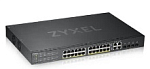 GS192024HPV2-EU0101F Коммутатор Zyxel Networks Smart L2 PoE+ Zyxel NebulaFlex GS1920-24HPv2, rack 19", 24xGE PoE+, 4xCombo (SFP/RJ-45), бюджет PoE 375 Вт