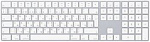 491892 Клавиатура Apple MQ052RS/A белый USB беспроводная BT slim Multimedia