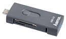 1080998 Устройство чтения карт памяти USB 3.0/Type C/OTG Hama 00135753 серый