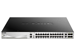 Коммутатор D-LINK DGS-3130-30PS/A1A, PROJ L3 Managed Switch with 24 10/100/1000Base-T ports and 2 10GBase-T ports and 4 10GBase-X SFP+ ports (24 PoE ports 802.3a