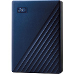 1000690138 Внешние HDD/ Portable HDD 5TB WD My Passport for Mac (Midnight Blue), USB-C/USB 3.2 Gen1, 107x75x19mm, 240g /12 мес./