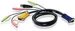 1000165983 КВМ-кабель USB для соединения с ПК HDB USB и аудио/ CABLE HD15M/MD6M/MD6M/SP/SP-SP 5M