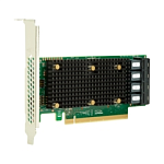 Broadcom/LSI 9405W-16i (05-50047-00) (PCI-E 3.1 x16, LP, Internal) Tri-Mode SAS/SATA/PCIe(NVMe) 12G, 16port (4 Mini-SAS HD x4 SFF-8643)