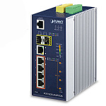 1000459288 Коммутатор Planet коммутатор/ IP30 Industrial L2+/L4 4-Port 60W 1000T Ultra PoE+ 1-Port 1000T + 2-port 100/1000X SFP Full Managed Switch (-40 to 75 C, dual