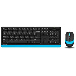 1849336 Клавиатура + мышь A4Tech Fstyler FG1010 клав:черный/синий мышь:черный/синий USB беспроводная Multimedia