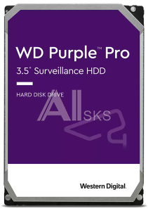 Жесткий диск WD Western Digital Purple Pro HDD 3.5" SATA 10Tb, 7200 rpm, 256MB buffer (DV&NVR + AI), WD101PURP, 1 year