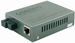 1000641261 Медиаконвертер/ OSNOVO Гигабитный медиаконвертер, по одному волокну SM до 20 км, по MM - до 500м, tx1550/rx1310нм