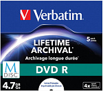 1049970 Диск DVD+R Verbatim 4.7Gb 4x Paper box (5шт) Printable (43821)