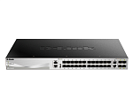 Коммутатор D-LINK DGS-3130-30S/A1A, PROJ L3 Managed Switch with 24 100/1000Base-X SFP ports and 2 10GBase-T ports and 4 10GBase-X SFP+ ports.16K Mac address, SIM