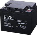 1000527466 Аккумуляторная батарея SS CyberPower RC 12-40 / 12 В 40 Ач Battery CyberPower Standart series RС 12-40, voltage 12V, capacity (discharge 20 h) 40Ah,