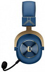 1778529 Наушники с микрофоном Logitech G PRO X LOL Wired Gaming Headset синий/золотистый 2м мониторные USB нашейный держатель (981-001106)