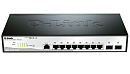 DGS-1210-10/ME/A1A Коммутатор D-LINK Managed L2 Metro Ethernet Switch 8x1000Base-T, 2x1000Base-X SFP, Surge 6KV, CLI, RJ45 Console, RPS