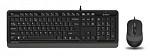 1147539 Клавиатура + мышь A4Tech Fstyler F1010 клав:черный/серый мышь:черный/серый USB Multimedia (F1010 GREY)