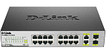 Коммутатор D-LINK DES-1018P/A2A, L2 Unmanaged Switch with 16 10/100Base-TX ports and 2 100/1000Base-T/SFP combo-ports (8 PoE ports 802.3af (15,4 W), PoE Budget 8