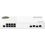 1000639026 Коммутатор QNAP Коммутатор/ QSW-M2108-2C Managed switch with 8 x 2.5 Gb / s RJ-45 ports and 2 x 10 Gb/s SFP+ / RJ-45 ports up to 80 Gb/s throughput