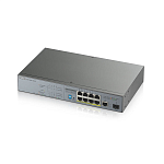 GS1300-10HP-EU0101F Коммутатор Zyxel Networks PoE+ для IP-видеокамер Zyxel GS1300-10HP, rack 19", 9xGE (8xPoE+), 1xSFP, бюджет PoE 130 Вт, дальность передачи питания до 250 м, повышенна
