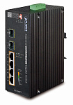 1000459291 Коммутатор Planet коммутатор/ IP30 6-Port Gigabit Switch with 4-Port 802.3AT POE+ plus 2-port 100/1000X SFP (-40 to 75 C)