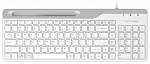 1530217 Клавиатура A4Tech Fstyler FK25 белый/серый USB slim
