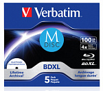 1049968 Диск BD-R XL Verbatim 100Gb 4x Paper box (5шт) (43834)