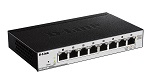 D-Link DGS-1100-08P/B1A, L2 Smart Switch with 8 10/100/1000Base-T and (8 PoE ports 802.3af (15,4 W), PoE Budget 64 W). 8K Mac address, 802.3x Flow Con
