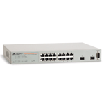 AT-GS950/16-XX Allied Telesis 16x10/100/1000TX WebSmart switch + 2xSFP (VLAN group, Port Trunking, Port Mirroring, QoS) rackmount hardware included